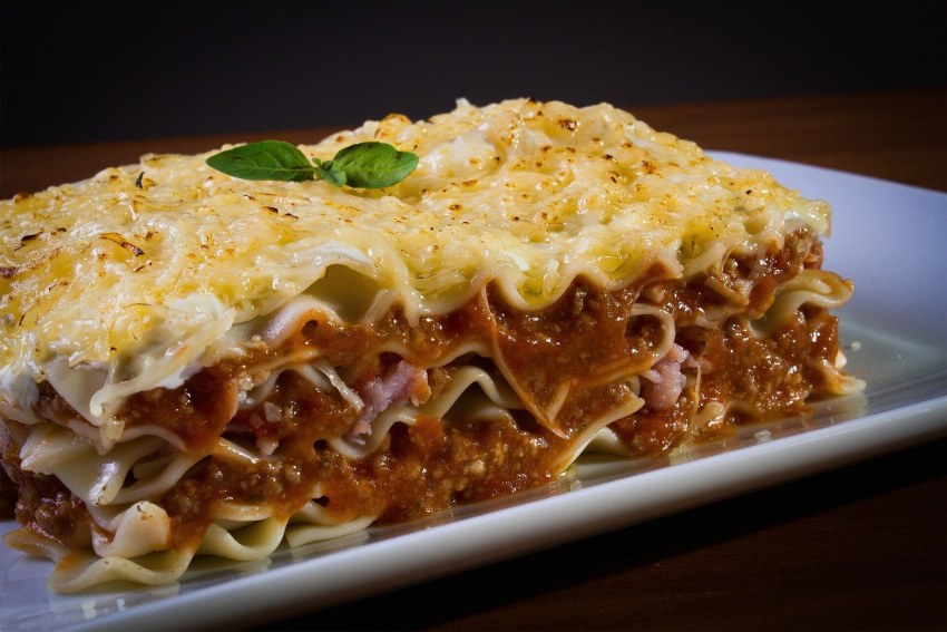 Кабачковая лазанья с шампиньонами