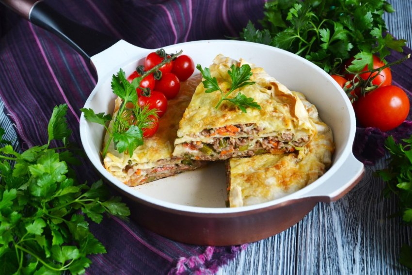 Лазанья с гарниром