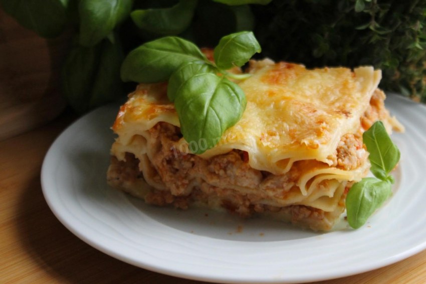 Лазанья с грибами и сыром