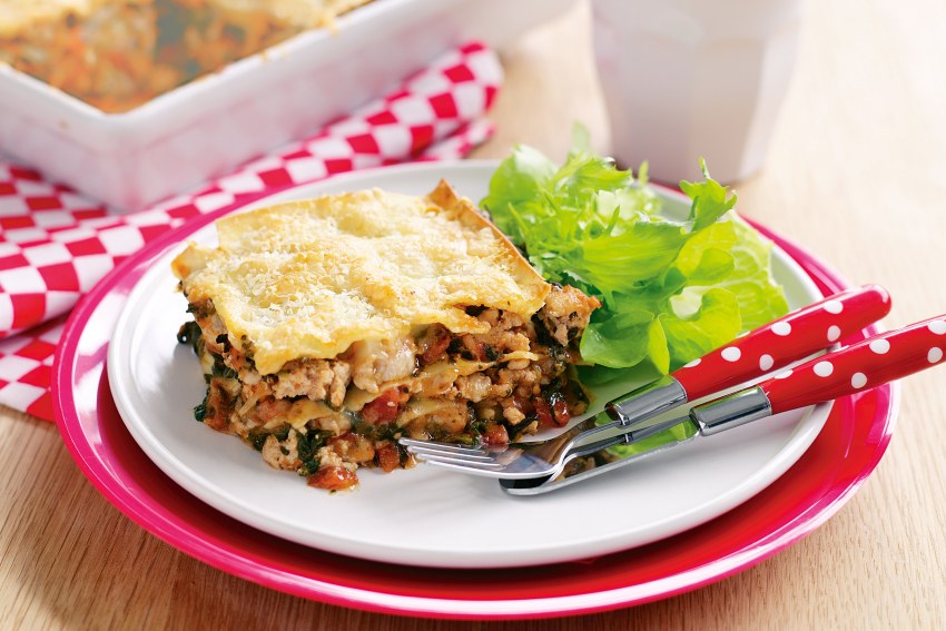 Картофельная лазанья с шампиньонами