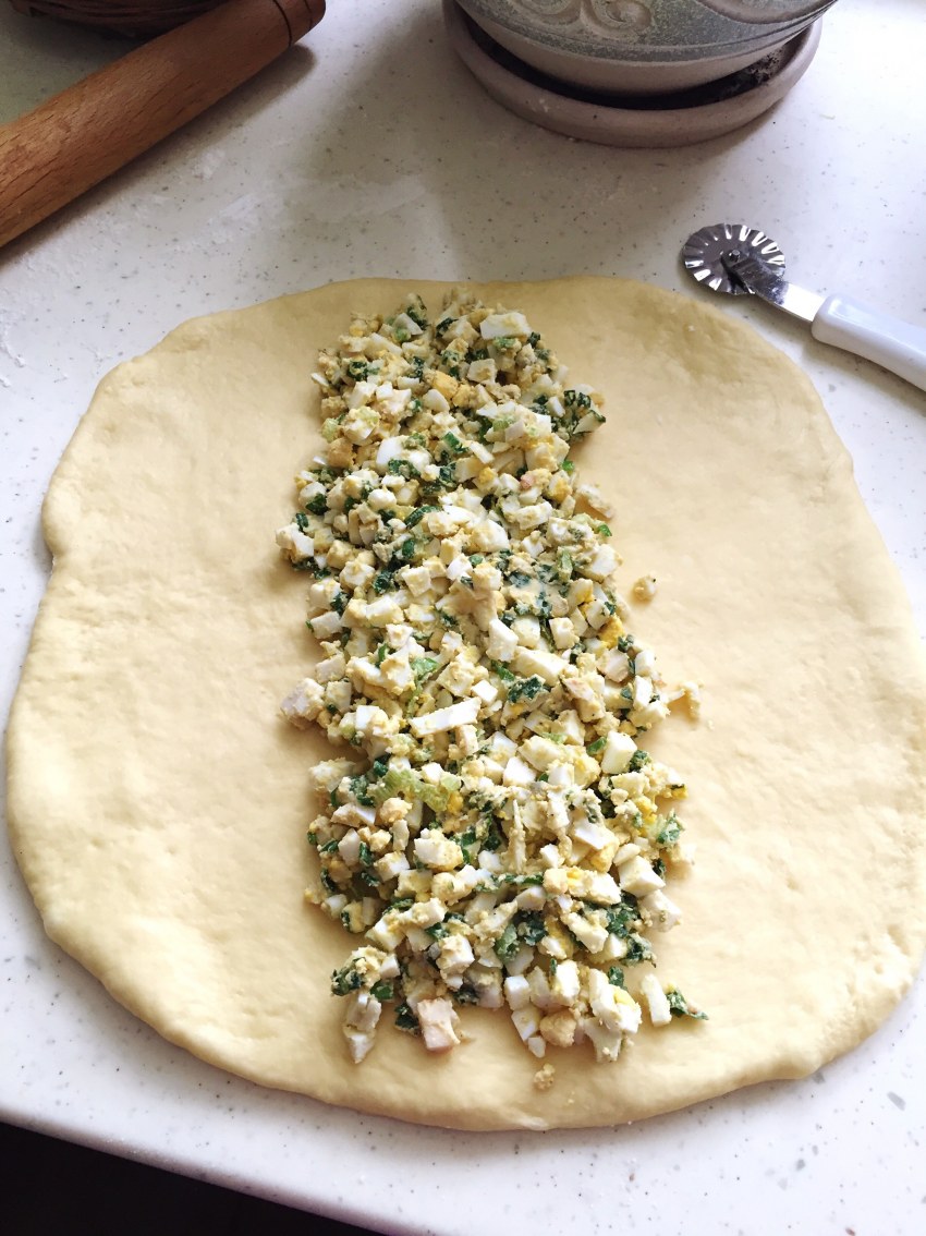 Калорийность кулебяки с луком и яйцом