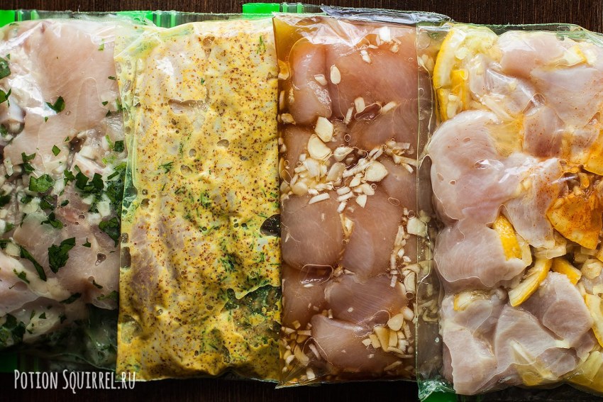 Замороженная курица в маринаде