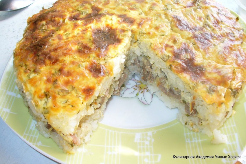 Макароны с индейкой в духовке