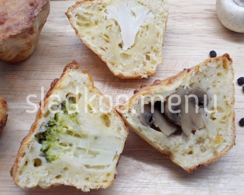 Закусочные кексы в бумажных формочках