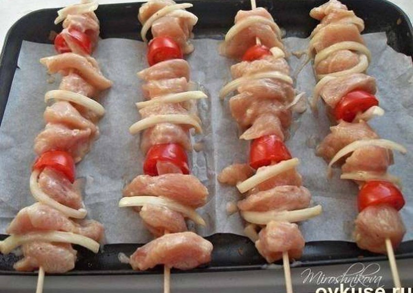 Якитори с курицей