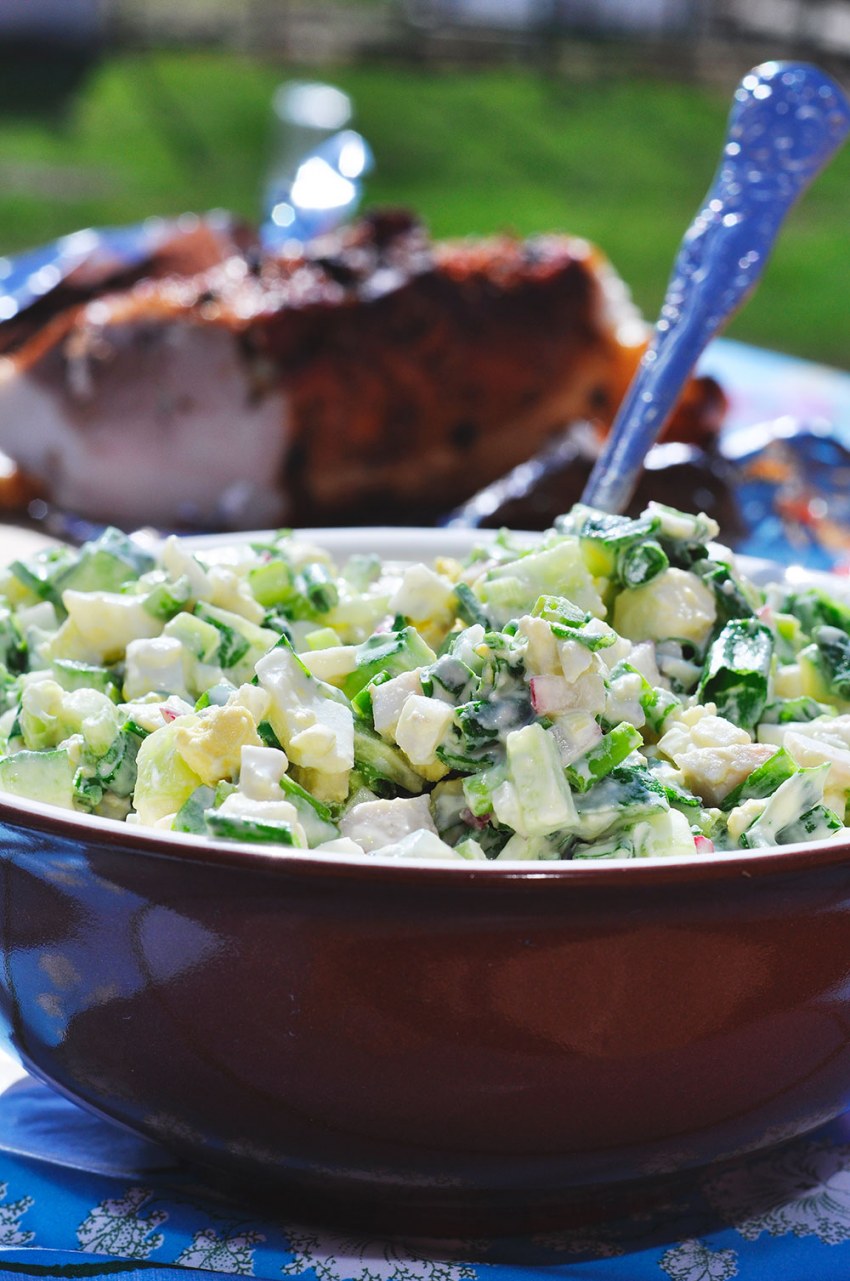 Салат с яйцом и зеленым луком