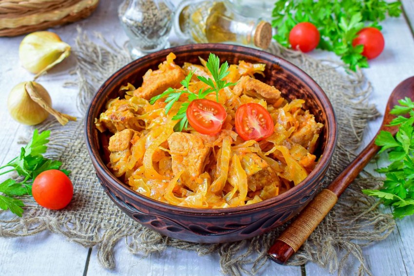 Тушеная цветная капуста