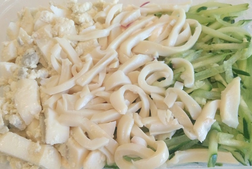 Морковь по-корейски с кальмарами