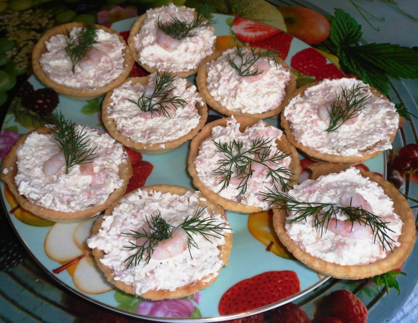 Тарталетки с мясом криля