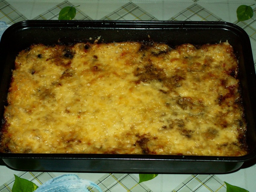 Запеканка с картошкой и грибами
