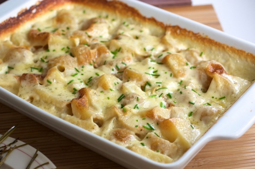 Картофельный гратен с курицей