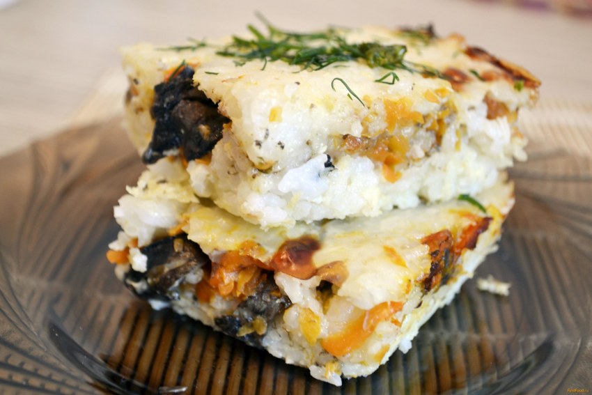 Картофельный гратен с грибами
