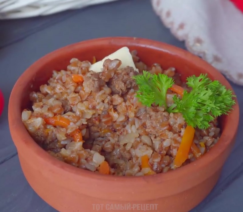 Гречка по-купечески с фаршем