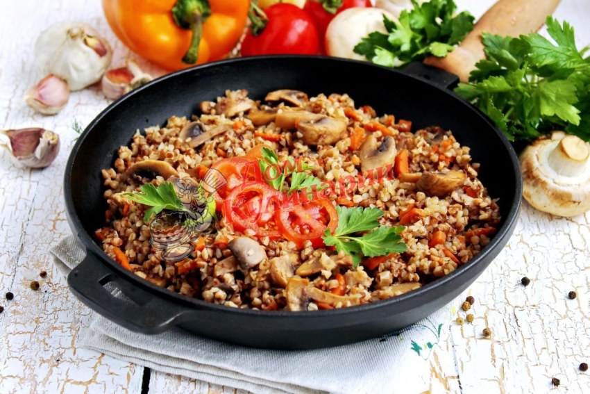 Гречка с овощами