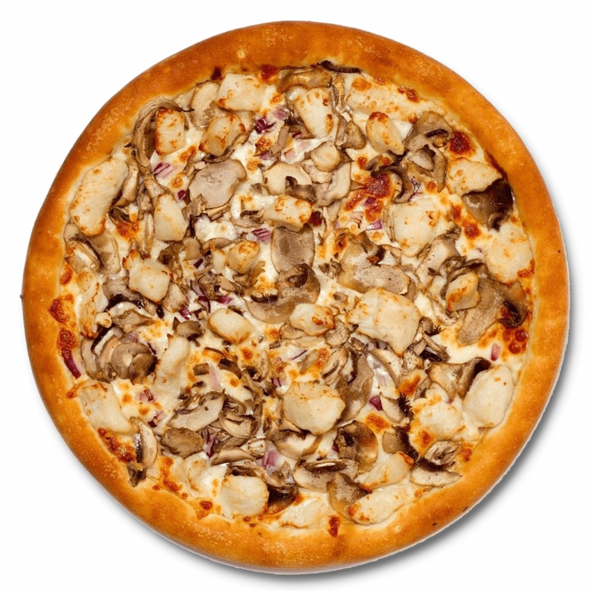 Пицца с курицей и грибами