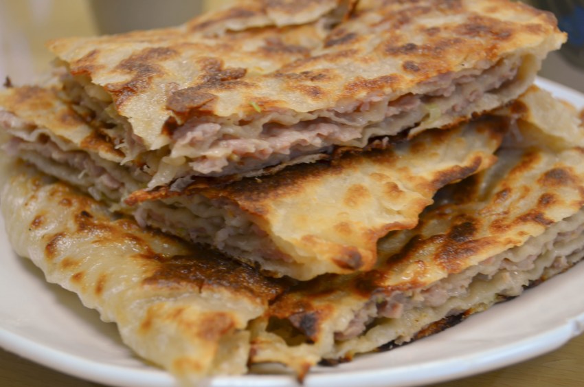 Блинный торт с зеленью