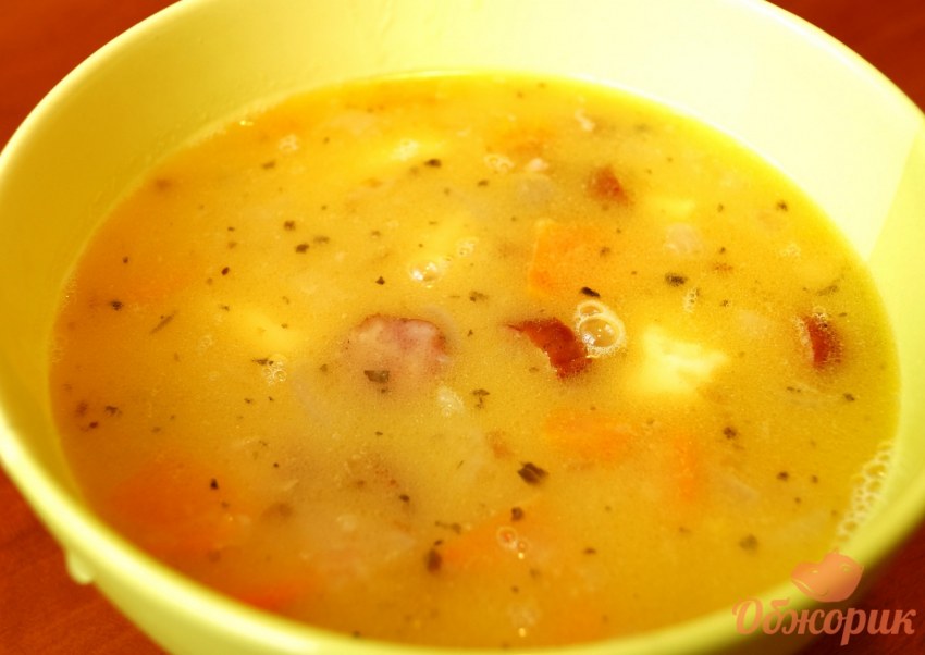 Гороховый суп с сыром