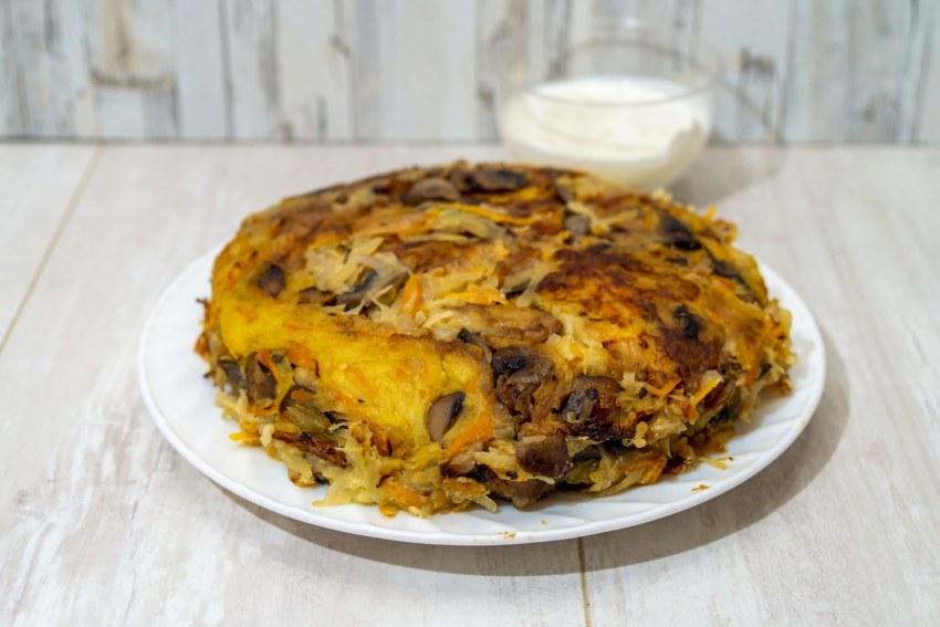 Запеканка из грибов и картофеля