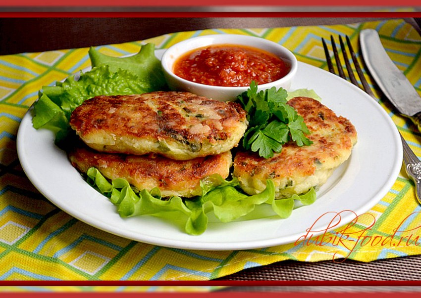 Куриные котлеты с зеленью