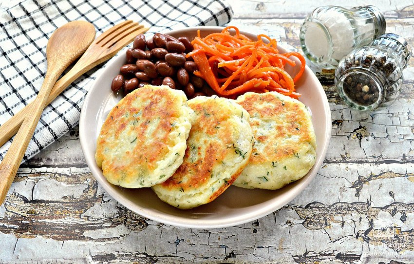 Зразы картофельные с зеленью