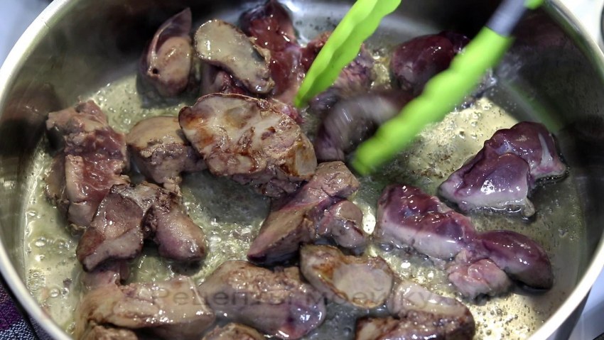 Куриное филе и куриная печень