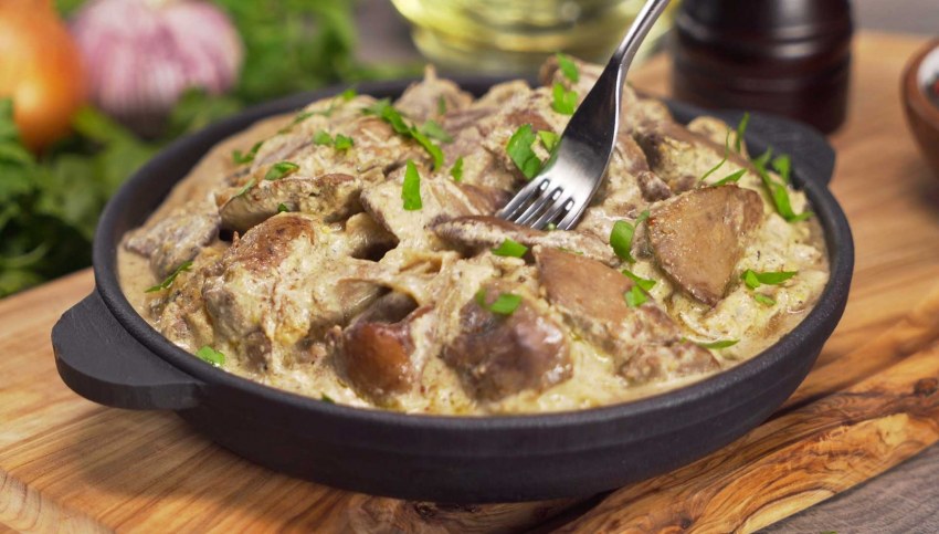Куриная печень с луком