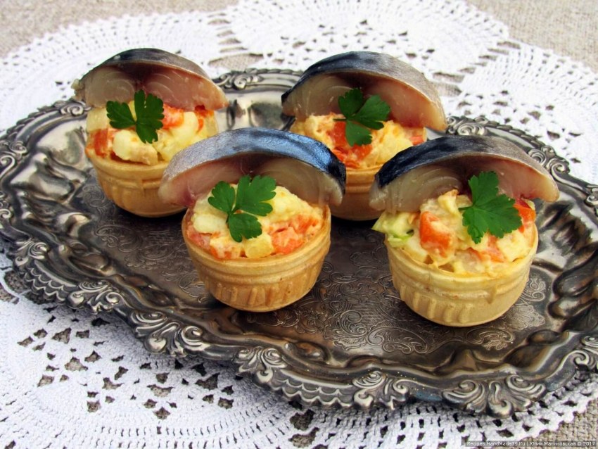 Закуски в корзиночках