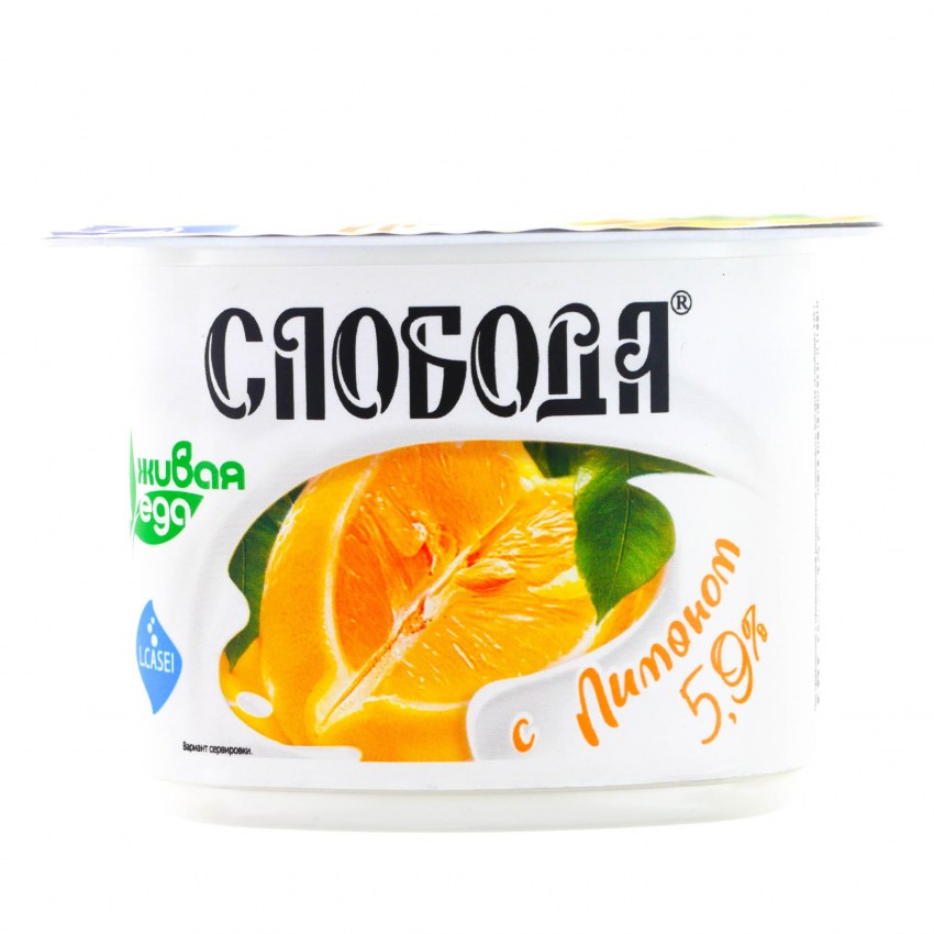 Биойогурт Слобода 5,9% с лимоном 125г
