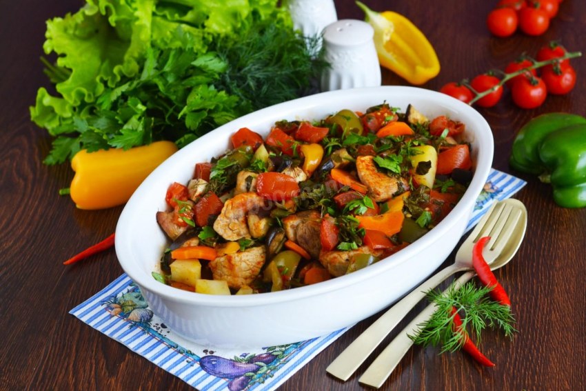 Картошка с овощами
