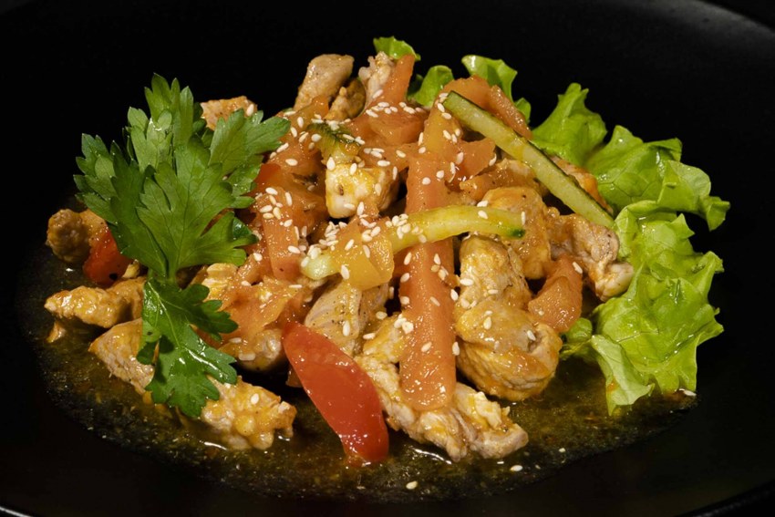 Свинина с овощами