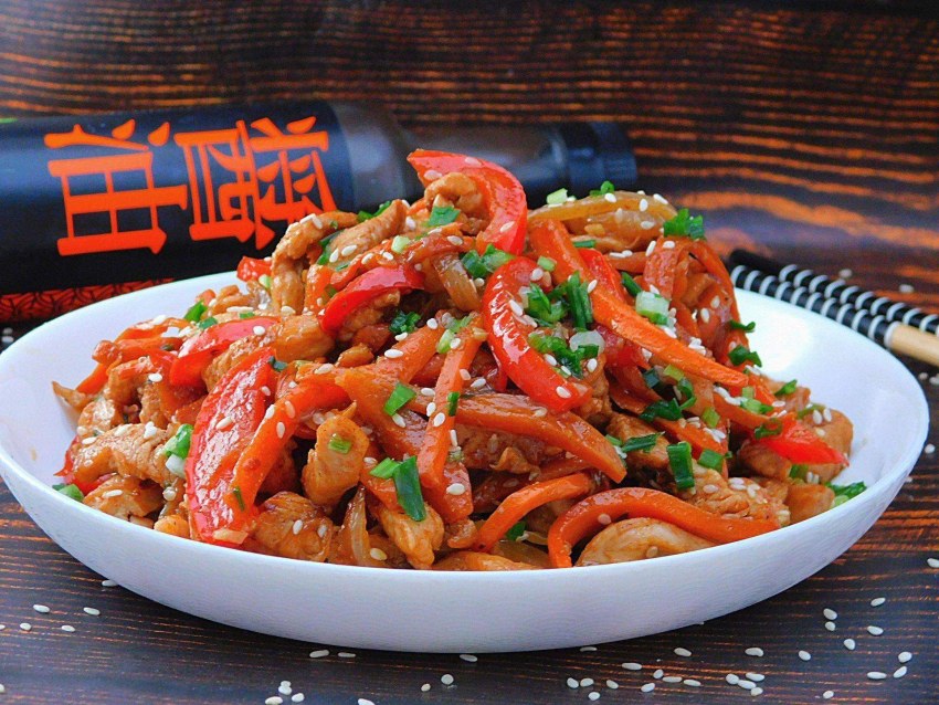 Салат с курицей по Азиатски