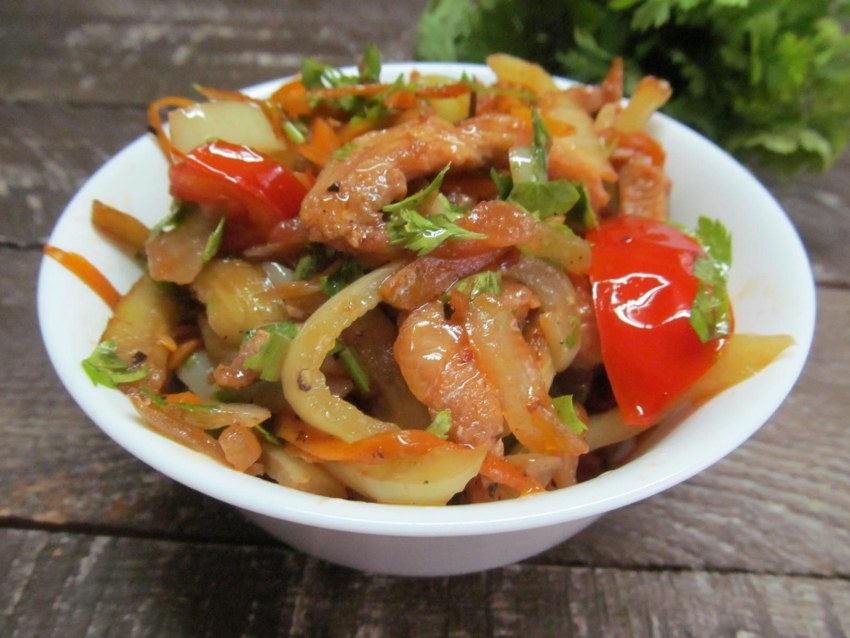 Курица с овощами