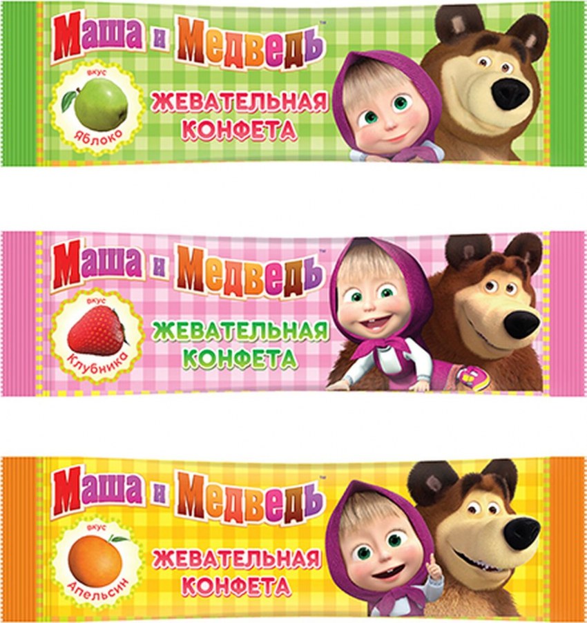Жевательная конфета Маша и медведь 11гр