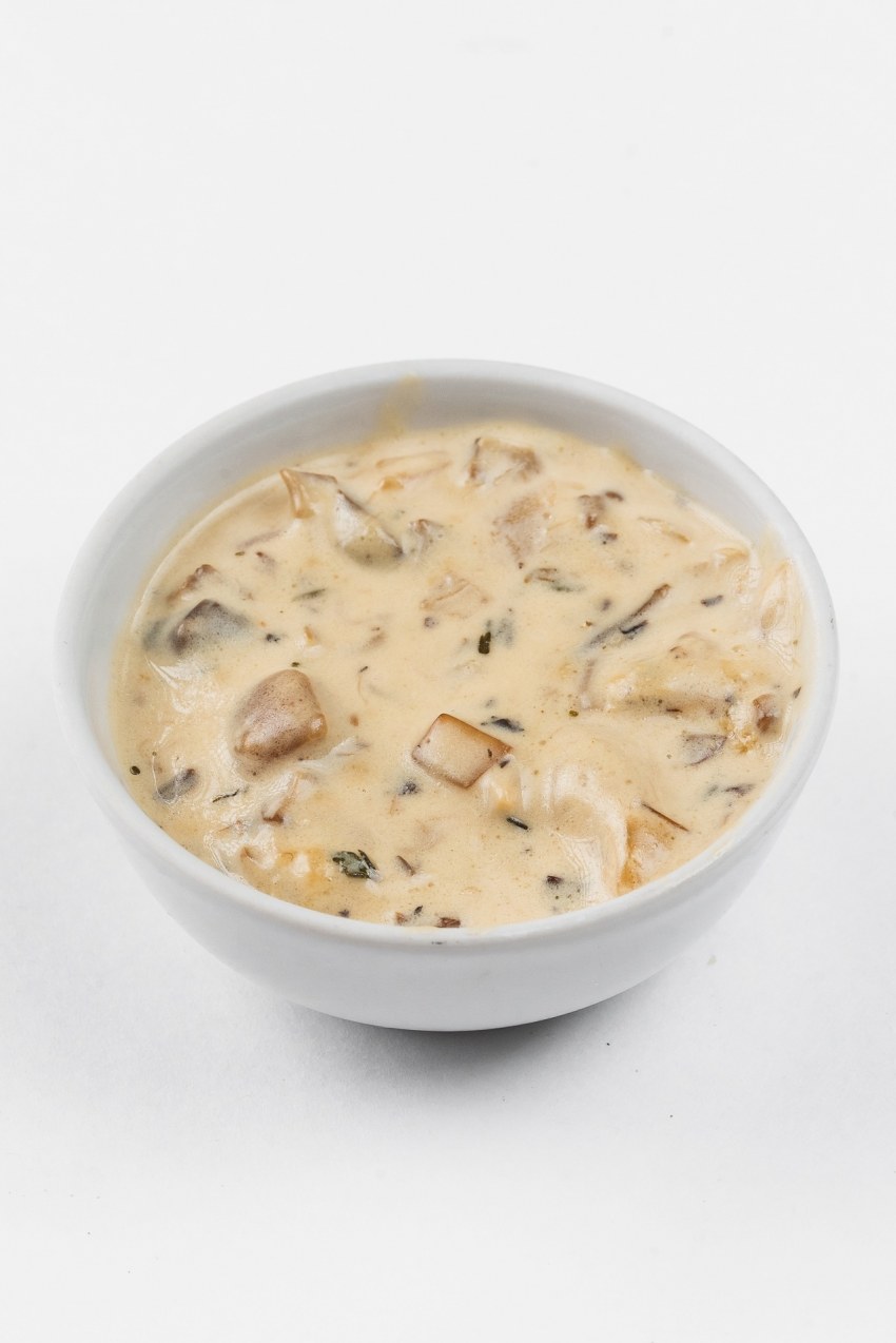 Смесь макароны с грибами