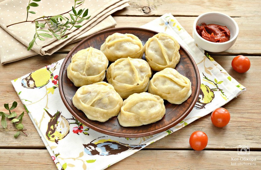 Манты в духовке
