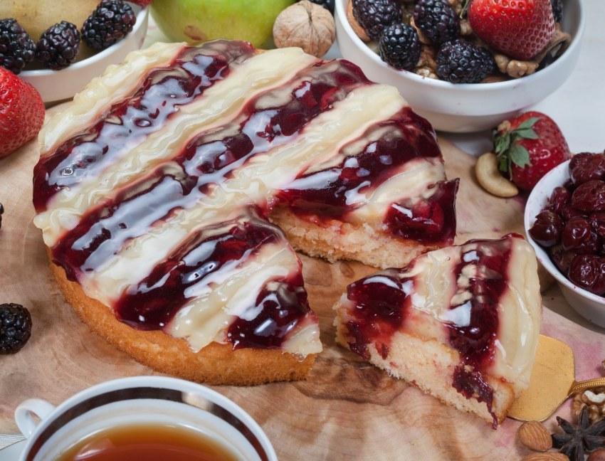 Яблочный Пай с заварным кремом
