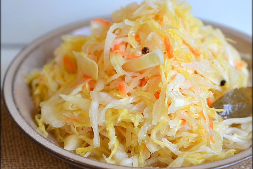Квашеная капуста желтая