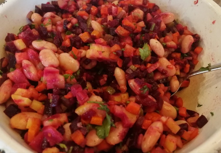 Винегрет овощной с морской капустой