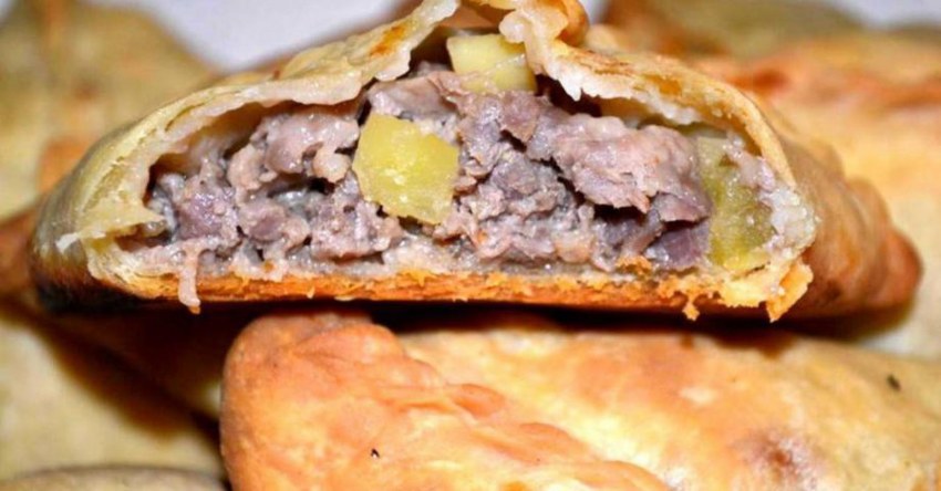 Треугольники с мясом и картошкой по-татарски
