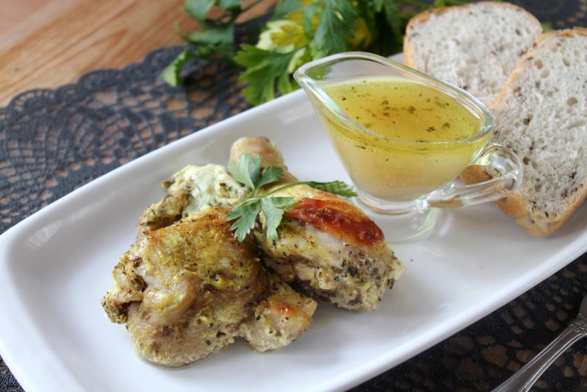 Курица запеченная в кефире