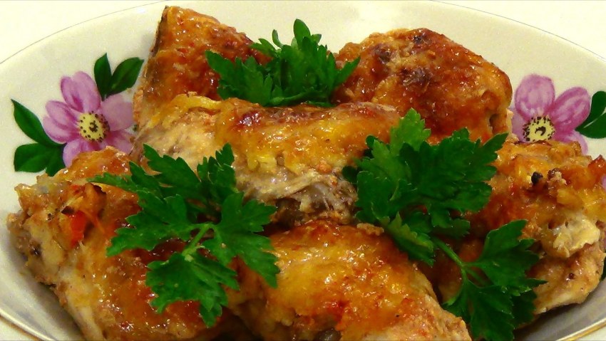 Курица в майонезе с чесноком
