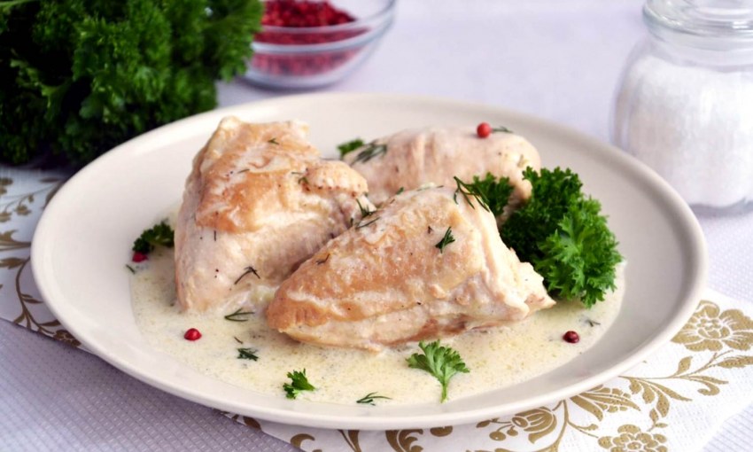 Тушеная курица