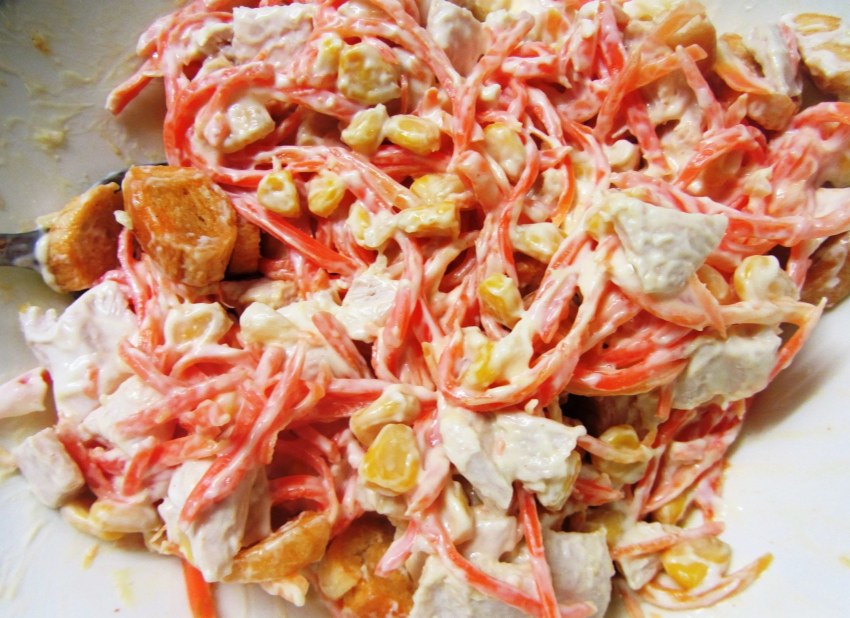 Салат с корейской морковкой