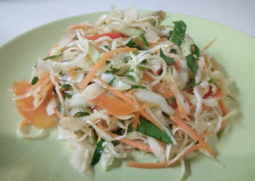 Салат капуста морковь огурец