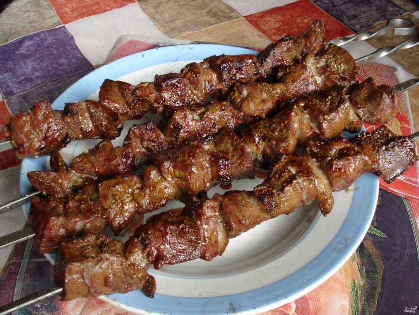 Шашлык печень