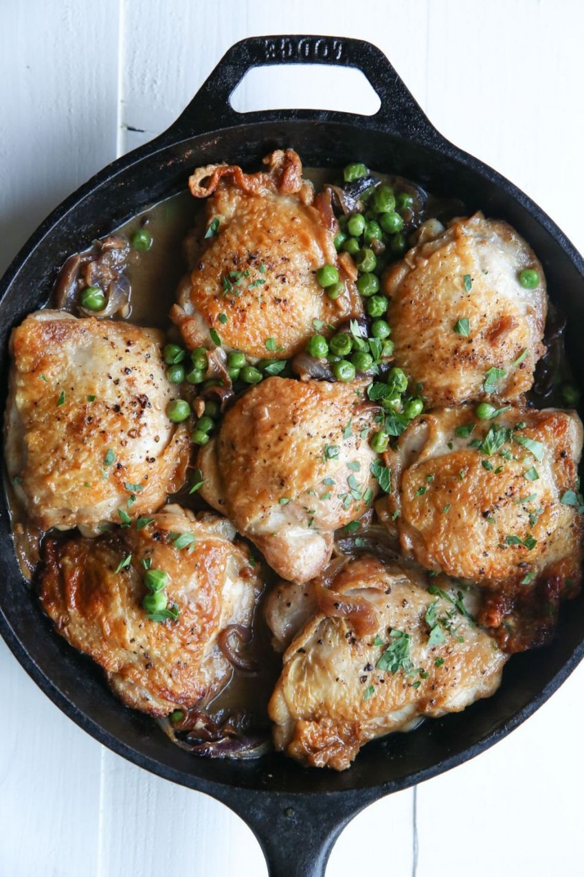 ПП куриные бедра на сковороде