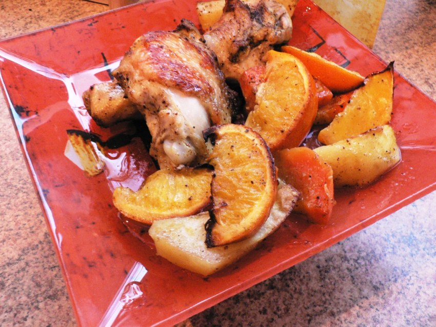 Курица по-мароккански с апельсинами