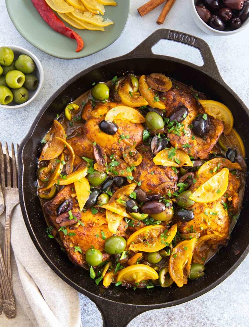 Курица по мароккански с оливками