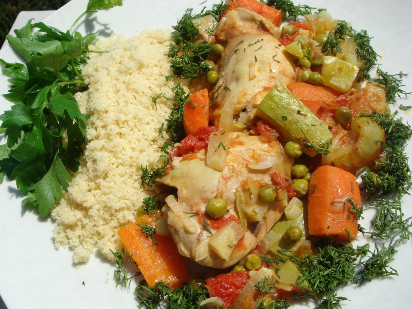 Курица по‑мароккански с пряным кускусом