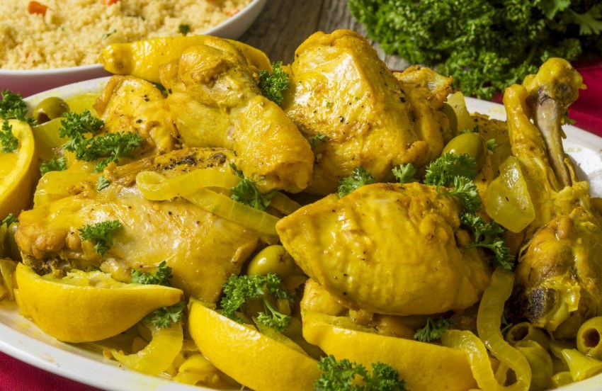 Курица по мароккански с оливками